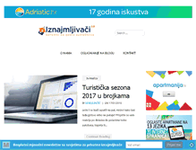 Tablet Screenshot of iznajmljivaci20.com